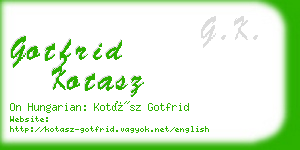 gotfrid kotasz business card